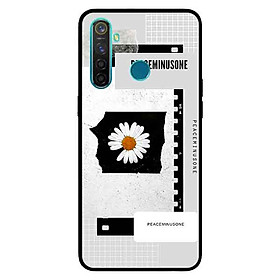 Ốp Lưng in cho Realme 5 Pro Mẫu Hoa Cúc Nền Giấy 5 - Hàng Chính Hãng