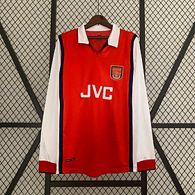 Áo Bóng Đá Retro Arsenal 1998 Dài Tay - Sân Nhà bản cao cấp vải Cotton Polyester