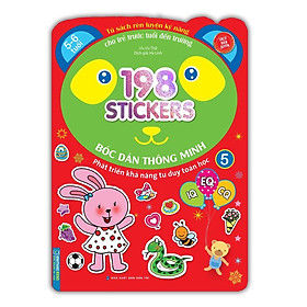 Sách - 198 Sticker Bóc Dán Thông Minh - Phát Triển Khả Năng Tư Duy Toán Học IQ EQ CQ 5 - 6 Tuổi - Tập 5 - Minh Thắng