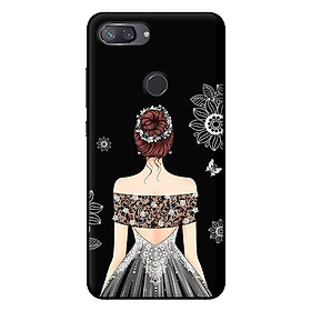 Ốp in cho Xiaomi Mi 8 Lite Cô Gái Váy Xám - Hàng chính hãng