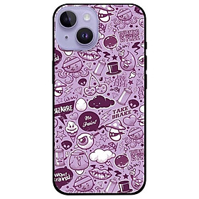 Ốp lưng dành cho Iphone 14 - Iphone 14 Plus - Iphone 14 Pro - Iphone 14 Pro Max - Hoạ Tiết Nâu Tím