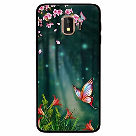 Ốp lưng dành cho Samsung J4 2018 mẫu Bướm Và Hoa Đỏ