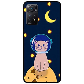 Ốp lưng dành cho Xiaomi Redmi Note 11 Pro 5G mẫu Mèo Đội Nón Phi Hành