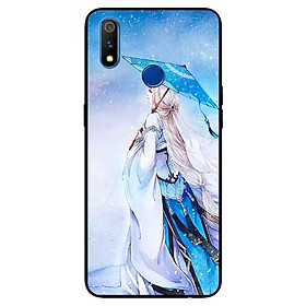 Ốp lưng in cho Realme 3 Pro Mẫu Cô Gái Nơ Đỏ