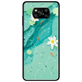 Ốp lưng dành cho Xiaomi Poco X3 mẫu Họa Tiết Nền Xanh