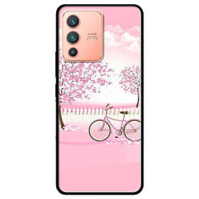 Ốp lưng dành cho Vivo V23 5G / S12 - Vivo Y15s / Y15A mẫu Xe Đạp Nền Hồngg