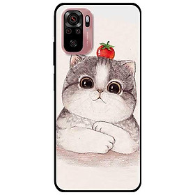 Ốp lưng dành cho Xiaomi Xiaomi Redmi Note 10 - Redmi Note 10 Pro - mẫu Mèo Và Cà Đỏ