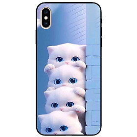 Ốp lưng cho iPhone X - iPhone Xs - Xs Max - XR - iPhone 11 - 11 Pro Max - Bốn Chú Mèo Trắng - Hàng Chính Hãng
