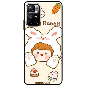 Ốp lưng dành cho Xiaomi Redmi Note 11 5G - Redmi Note 11T - Redmi Note 11S mẫu Búp Bê Thỏ Bánh
