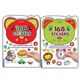 Sách - Bóc Dán Hình Thông Minh Cho Bé 2 - 3 Tuổi - 168 Sticker - Quyển 5 + 6 - Minh Thắng