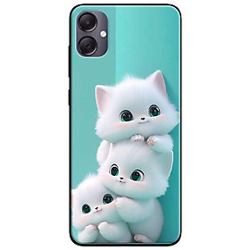 Ốp lưng cho Samsung M33 - Samsung A16 - A06 - Samsung A23 - A32 4G - A52 - Ba Chú Mèo Trắng - Hàng Chính Hãng