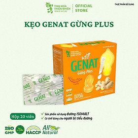 Kẹo Genat Gừng Plus - Isomalt sugar (Hộp 20 viên) - Giao 2H HCM