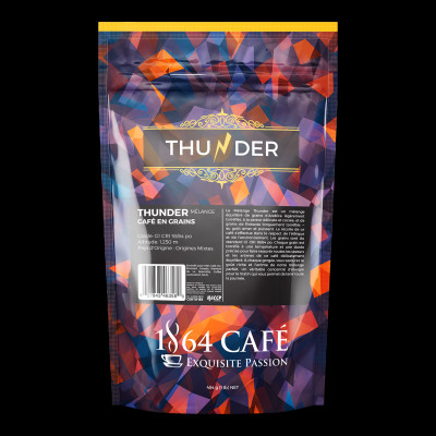 Cà Phê Rang Xay Thunder No.2 Gu Việt Pha Phin/Pha Máy – 1864 CAFÉ trọng lượng tịnh 454g