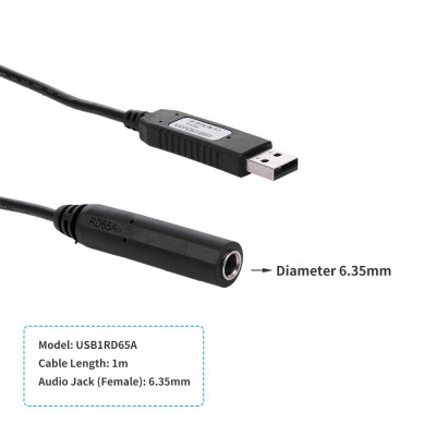 Dây cáp chuyển đổi USB 6.35mm PCsensor USB1RD65A cho Piano điện