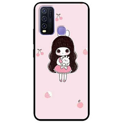 Ốp lưng dành cho Vivo Y30 - Y30i - Y50 mẫu Bé Gái Ôm Thỏ