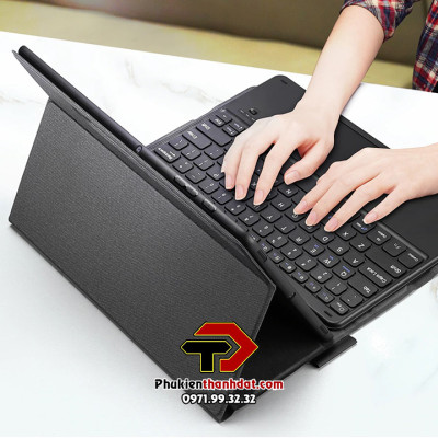 Bao da dành cho SamSung Galaxy Tab S7 FE, S8+ Plus, S7+ Plus kèm bàn phím bluetooth Dux Ducis có bàn di chuột TrackPad - Hàng nhập khẩu