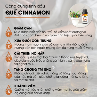 Combo 3 Tinh Dầu Kobi Nhập Khẩu Ấn Độ: Tinh Dầu Oải Hương (30ml) + Tinh Dầu Cam Ngọt (30ml) + Tinh Dầu Vỏ Quế (30ml) - Tinh Dầu Thiên Nhiên Nguyên Chất, Tinh Dầu Xông Phòng