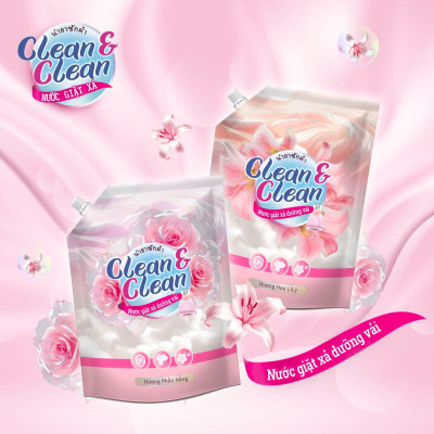 Nước Giặt Xả 5 in 1 Clean & Clean Dùng Cho Cả Giặt Tay Và Giặt Máy 3.2l/túi