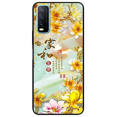 Ốp lưng dành cho Vivo Y20 - Y20s - Y12s mẫu Chữ Hoa Vàng