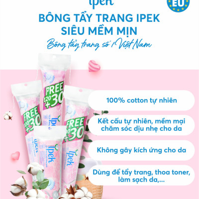 [ Tặng 1 mặt nạ ] Combo 5 bông Ipek Thổ Nhĩ Kì 150 miếng ( 5 x 150 miếng)