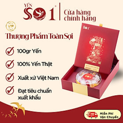 [Hộp 100gram] Yến Số 1 Thượng Phẩm Toàn Sợi, Yến Tươi Tinh Chế, Yến 100%