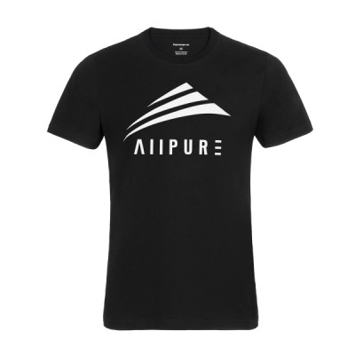 Áo thun cotton ALLPUR với logo in trực tiếp Single Jersey Essentials đen nam tính