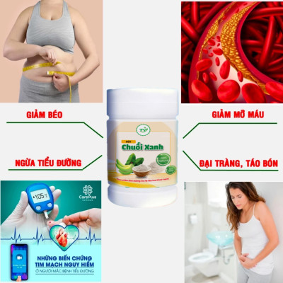 Bột Chuối Xanh - 29.9% Tinh Bột Kháng, nguyên xơ, không đường, không chất bảo quản - Nguyên Chất ( Đã Kiểm Nghiệm )