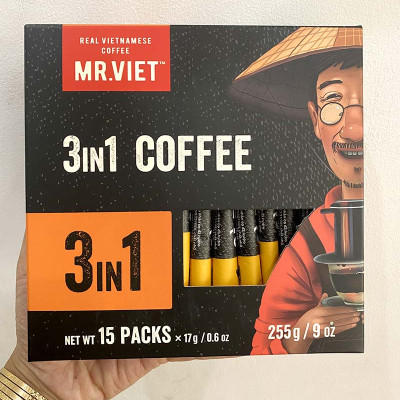 Cà phê Hòa Tan 3 trong 1 MR Viet 255g (Cafe Mr Viet 3 in 1 Instant Coffee)