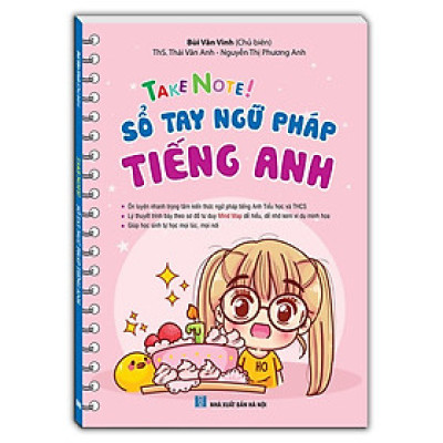 Sách - Take Note - Sổ Tay Ngữ Pháp Tiếng Anh - Gáy Lò Xo Bìa Hồng - Minh Thắng