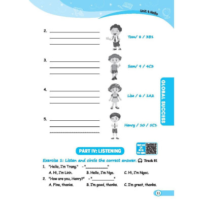 Sách - Global Success - Bộ Đề Kiểm Tra Tiếng Anh Lớp 3 - Có Đáp Án - Tập 1 - Minh Thắng