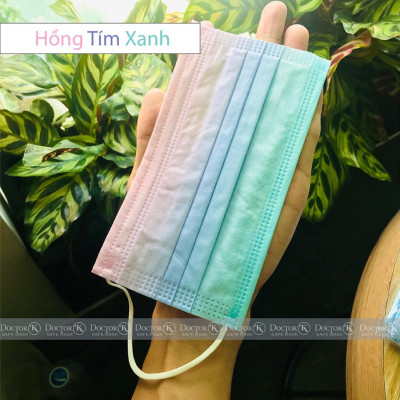 < 1 BỊCH 10 CÁI> Khẩu trang y tế NHIỀU MÀU - Color Mask Gradient - Chất vải Spunlace mềm mại - An tâm sử dụng