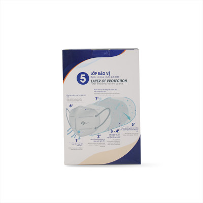 COMBO 5 HỘP Khẩu trang y tế CAEMEDI N95 cao cấp, kháng khuẩn, lọc bụi bẩn đạt chuẩn BFE, FDA, CE xuất khẩu Hoa Kỳ - Hộp 20 cái