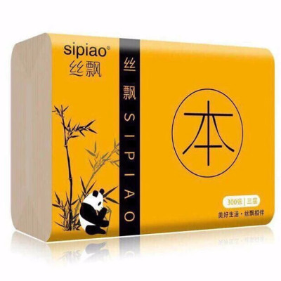 Giấy ăn gấu trúc chính hãng, an toàn khi sử dụng, sợi tre không chất tẩy trắng không mùi ( gói 300 tờ )