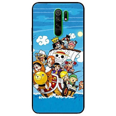 Ốp lưng dành cho Xiaomi Redmi 9 mẫu Hải Tặc Mũ Rơm Nền Xanh