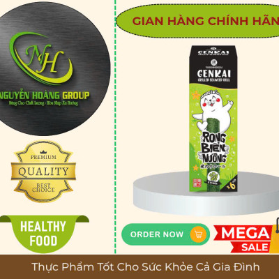 Rong Biển Nướng Vị Tự Nhiên Genkai Hộp 43.2g ( 3.6 × 12 cuộn)