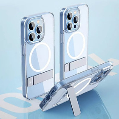 Ốp Wiwu Aurora Series Phone Case KCC-106 Dành Cho Iphone Hỗ Trợ Sạc từ Tính Không Dây, Có Giá Đỡ Di Động- Hàng Chính Hãng