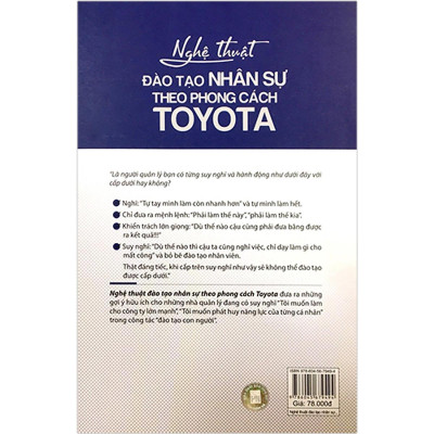 Sách - Nghệ Thuật Đào Tạo Nhân Sự Theo Phong Cách Toyota - NXB Phụ Nữ