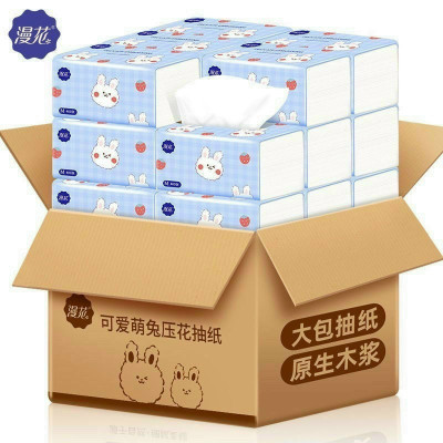 Thùng 40 gói giấy ăn rúi hình thỏ siêu dai, mềm mịn, an toàn cả cho bé  - Chính hãng MINIIN 