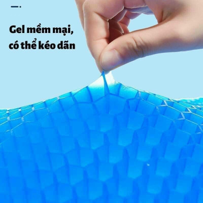 Đệm ngồi 3D Silicon cao cấp , Đệm ngồi 3D Silicon cao cấp thoáng khí chống đau mỏi , Đệm ngồi lót ghế ô tô cao su thoáng khí hỗ trợ tuần hoàn máu - Vỏ chống trượt - Cấu trúc tổ ong thông minh