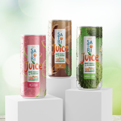 Thùng nước ép trái cây Satori Juice nhiều vị 250ml (24 lon/thùng)