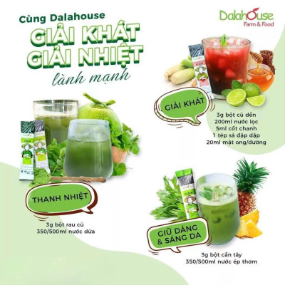 Bột Cỏ Lúa Mì Hữu Cơ Nguyên Chất Sấy Lạnh Dalahouse - Ngăn Ngừa Tiểu Đường, Phòng Ngừa Thiếu Máu, Máu Nhiễm Mỡ, Thanh Lọc Gan và Dạ Dày, Giảm Cân, Hỗ Trợ Điều Trị Viêm Loét Dạ Dày, Giảm Táo Bón, Hỗ Trợ Tiêu Hóa