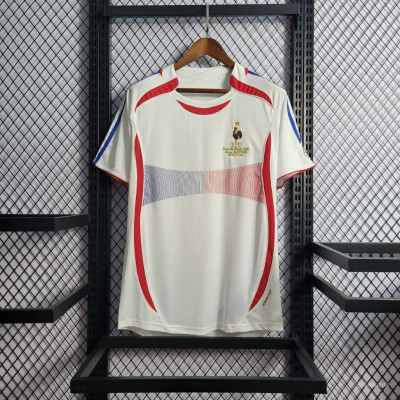 Áo Bóng Đá Retro Tuyển Pháp 2006 - Sân Khách bản cao cấp vải Cotton Polyester