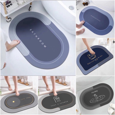 Thảm lau chân thấm hút chống trượt, thảm chùi chân silicon hút nước cửa nhà tắm, thảm lót nhà bếp