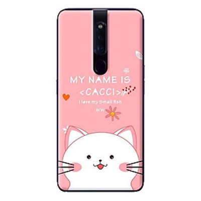 Ốp in cho Oppo F11 Pro Mèo Trắng Thích Ăn - Hàng chính hãng