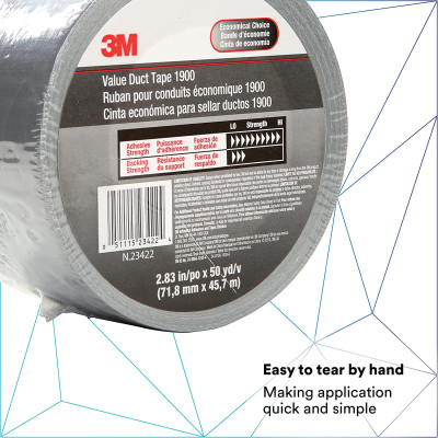Băng keo vải đa năng chuyên dán che sơn, che chắn, bó ống 47.7mm x 45.7m 3M 1900 - dán bịt kín, dán thanh dài, dán cố định, nhiều màu sắc