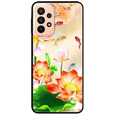 Ốp lưng dành cho Samsung A13 4G mẫu Sen Đỏ Và Koi