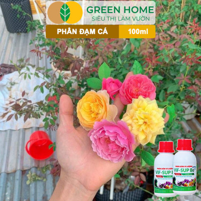 Phân Đạm Cá Greenhome, Minro, Chai 100ml, Hữu Cơ Giúp Thân, Rễ Cây Khoẻ, Siêu Chồi Và Hoa Phù Hợp Cho Hoa Hồng, Rau