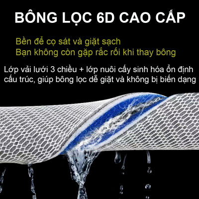 3 Bông Lọc Bể Cá 8D (40x50x2cm) | Lọc Sạch Cặn Hồ Thủy Sinh Hiệu Quả