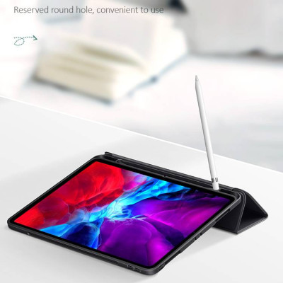 Bao da chống sốc cho iPad Pro 12.9 2020 hiệu USAMS US-BH589 có ngăn đụng bút (nắp gập hít nam châm, thiết kế siêu mềm mịn trang bị Smartsleep) - hàng nhập khẩu