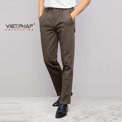 (SALE UP TO 70%) Quần Kaki Nam VIỆT PHÁP Form Classic Có Ly Chất liệu Cao Cấp Chống Nhăn, Độ Bền Cao 9715
